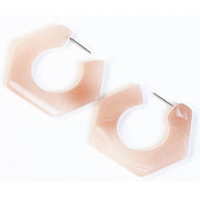 画像をギャラリービューアに読み込む, 【big metal】Brigitteブラスストーンピアス:グレー