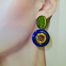 画像をギャラリービューアに読み込む, 【big metal】Aurore ツートーンアブストラクトレジンピアス