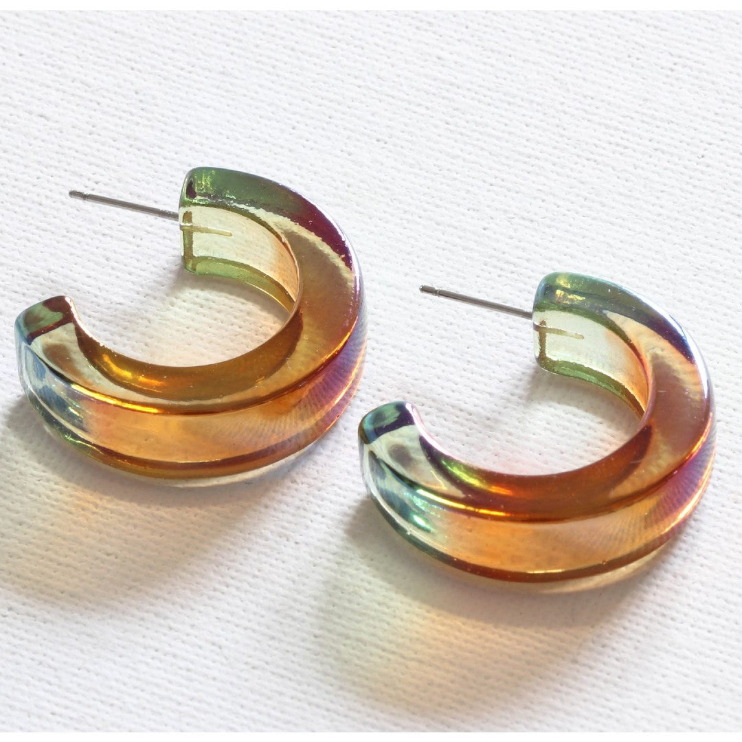 Chloé ゴールド グリーン フープピアス Chloé ゴールド グリーン フープピアス Chloé Chloé Iconic
