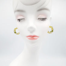 画像をギャラリービューアに読み込む, 【big metal】 Farah チェックレジンフープピアス