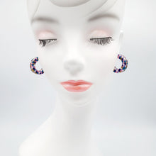 画像をギャラリービューアに読み込む, 【big metal】 Farah チェックレジンフープピアス