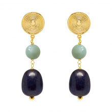 画像をギャラリービューアに読み込む, 【Mirabelle】Etrusca スタッドピアス:アマゾナイト & ブルークォーツ