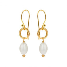 画像をギャラリービューアに読み込む, 【Mirabelle】Gita フックタイプピアス:淡水パール(オーバルシェイプ)