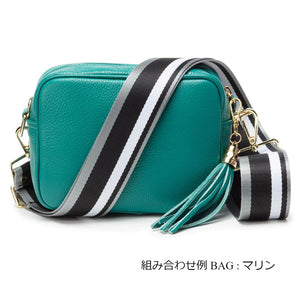 【Elie Beaumont】CROSSBODY STRAP：BSWストライプ