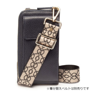 【Elie Beaumont】SHOULDER WALLET :ネイビー