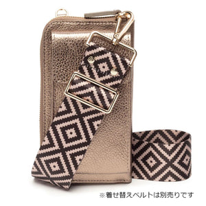 【Elie Beaumont】SHOULDER WALLET :ブロンズ