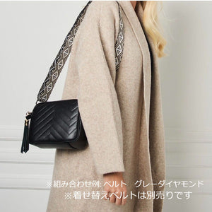 【Elie Beaumont】Quilted Standard Bag：ブラック