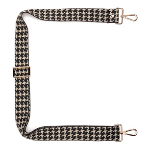 【Elie Beaumont】CROSSBODY STRAP：ブラックドッグトゥース