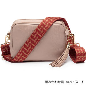 【Elie Beaumont】CROSSBODY STRAP：ルビードッグトゥース