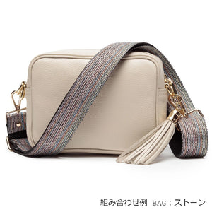 【Elie Beaumont】CROSSBODY STRAP：レインボーグラム