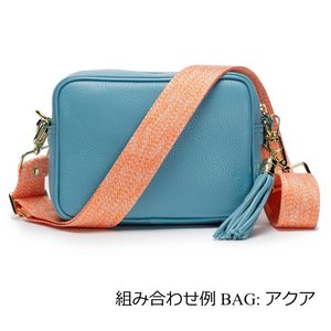 【Elie Beaumont】CROSSBODY STRAP：タンジェリンディストレス